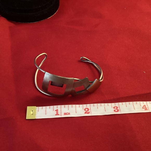 Gold tone and silver tone Christophe Poly Metallic Cuff Bracelet - Picture 4 of 6